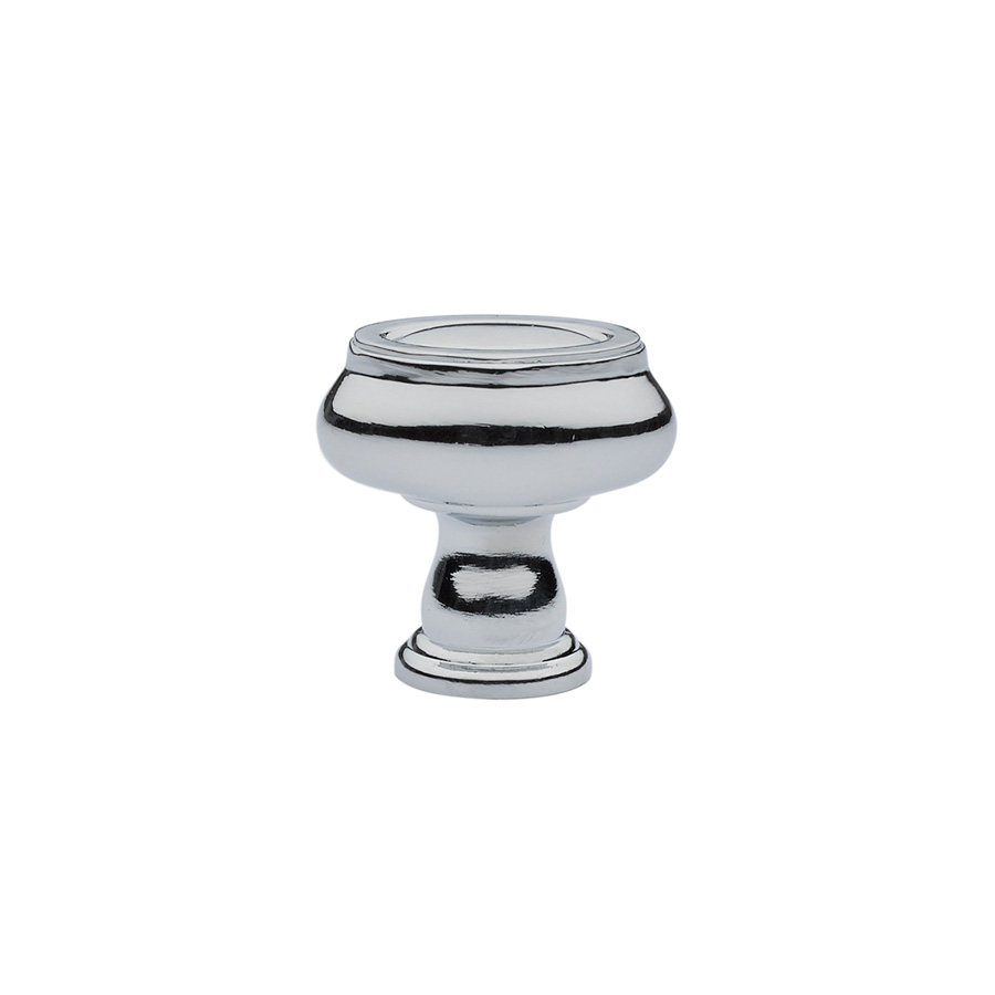 Emtek 86304US26 Geometric Oval, Cabinet Knob, 1-1/4" - Polished Chrome