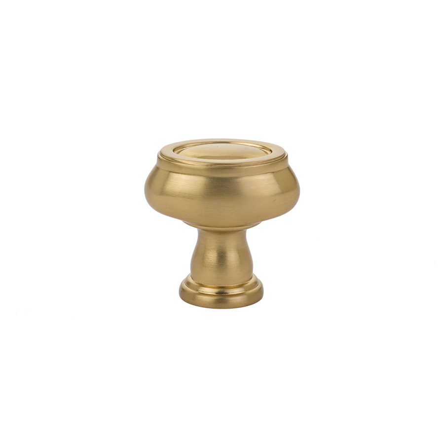 Emtek 86304US4 Geometric Oval, Cabinet Knob, 1-1/4" - Satin Brass