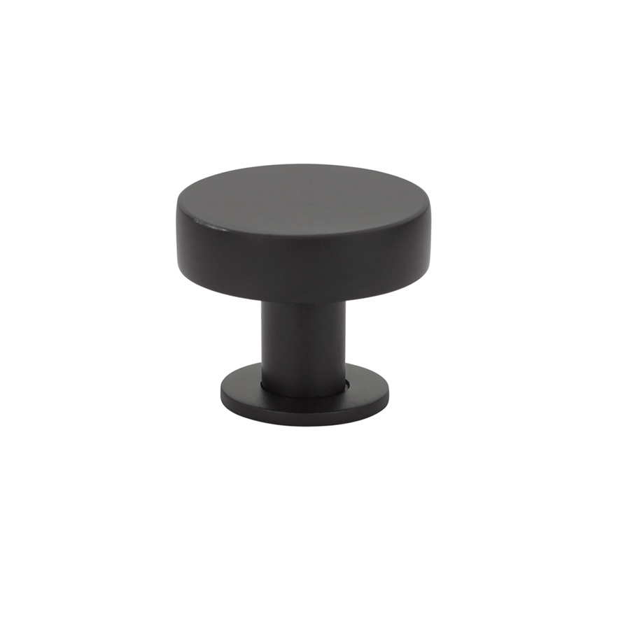 Emtek 86322US19 Cadet Knob, 1-1/4" - Flat Black