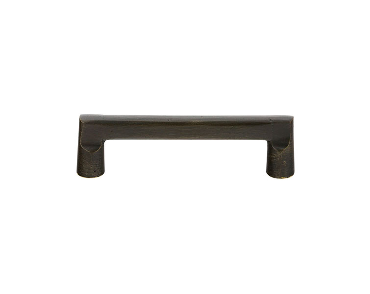 Emtek 86332MB Sandcast Bronze Rail Pull, 3" C-C - Medium Bronze Patina