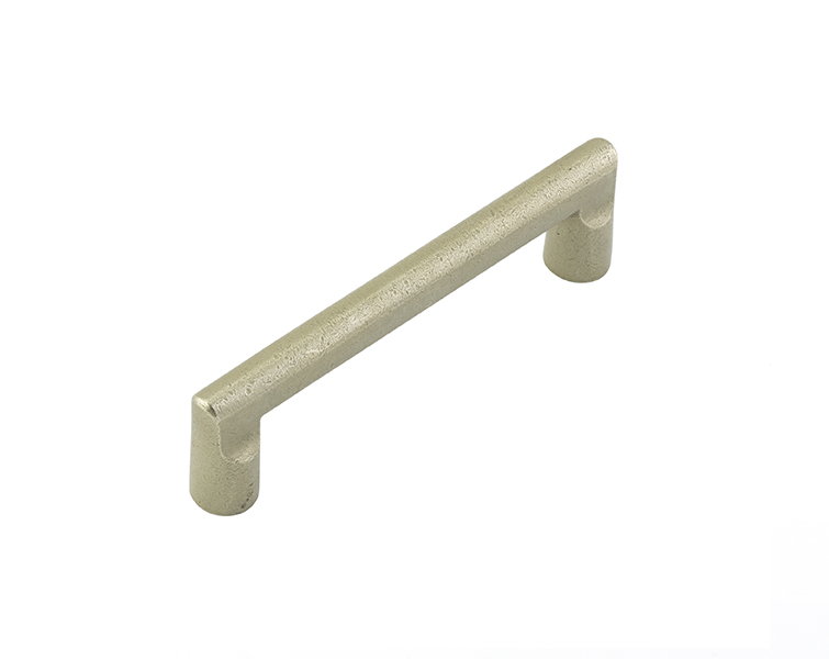 Emtek 86332TWB Sandcast Bronze Rail Pull, 3" C-C - Tumbled White Bronze