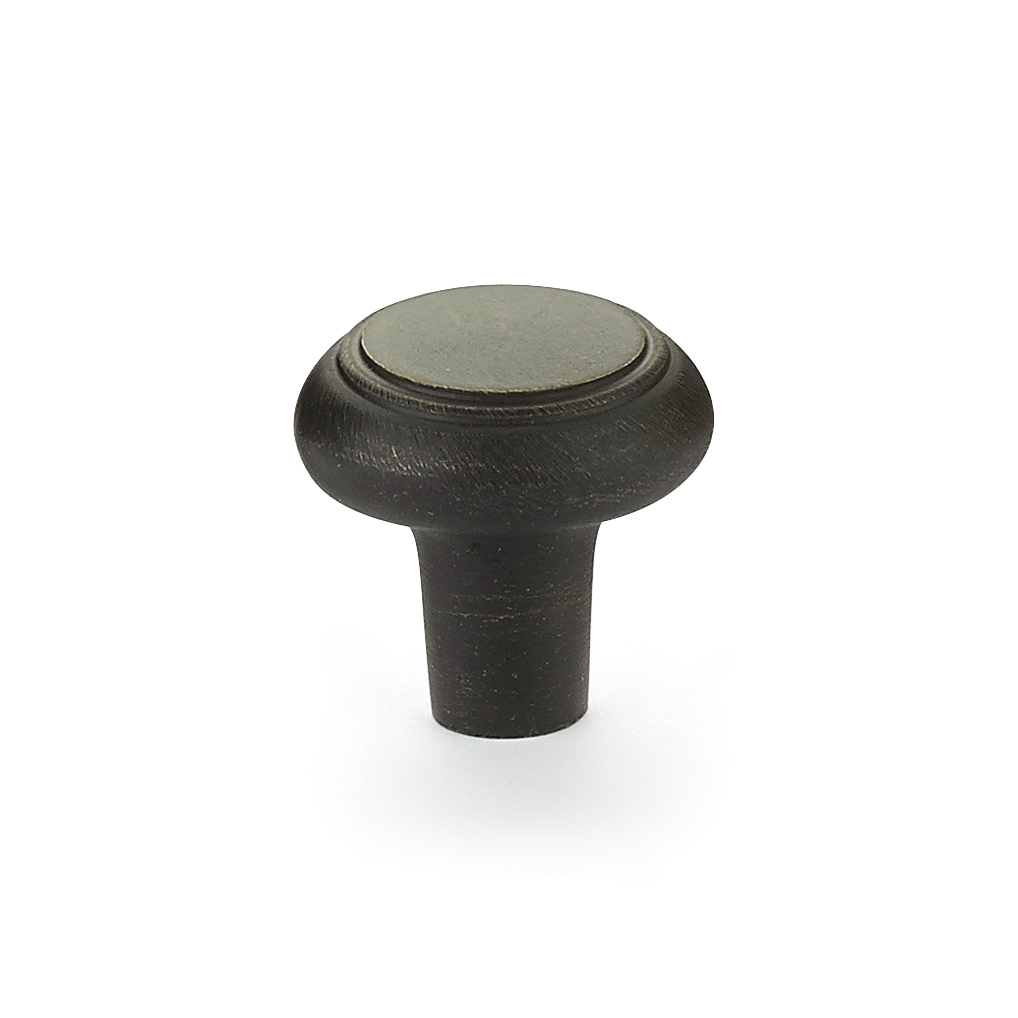 Emtek 86338MB Sandcast Bronze Barn Knob, 1" - Medium Bronze Patina