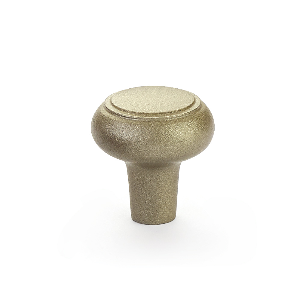 Emtek 86338TWB Sandcast Bronze Barn Knob, 1" - Tumbled White Bronze