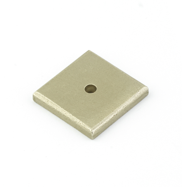 Emtek 86342TWB Sandcast Bronze Cabinet Square Back Plate, 1-1/4" - Tumbled White Bronze