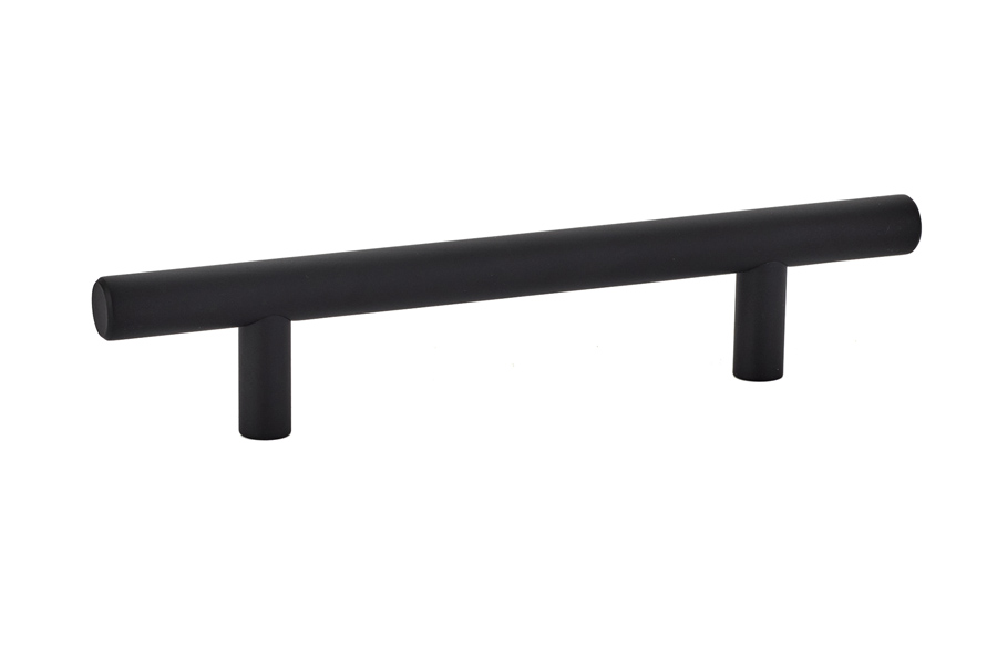 Emtek 86358US19 Brass Bar Pull, 3" C-C - Flat Black