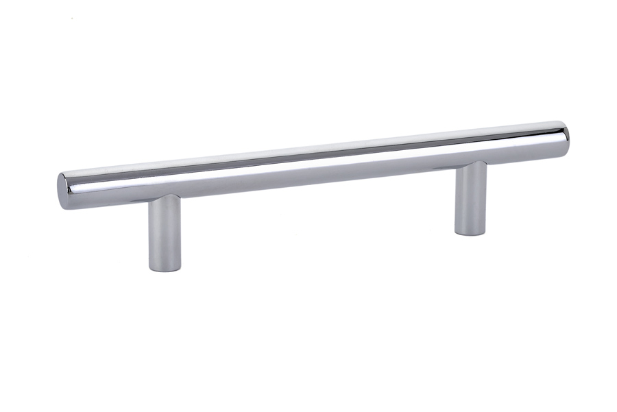 Emtek 86360US26 Brass Bar Pull, 4" C-C - Polished Chrome