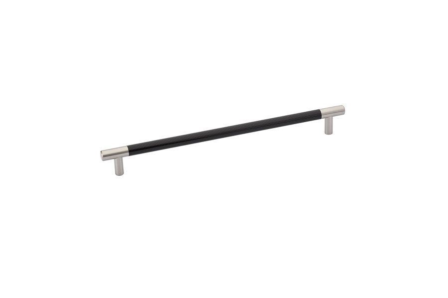 Emtek 86376US15 Carbon Fiber Bar Pull, Black, 3" C-C - Satin Nickel