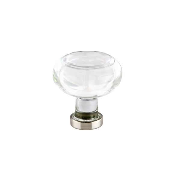 Emtek 86399US15 Georgetown Crystal Knob, 1-1/4" - Satin Nickel