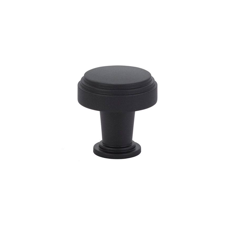 Emtek 86432US19 Newport Knob, Cabinet, 1-1/4" - Flat Black