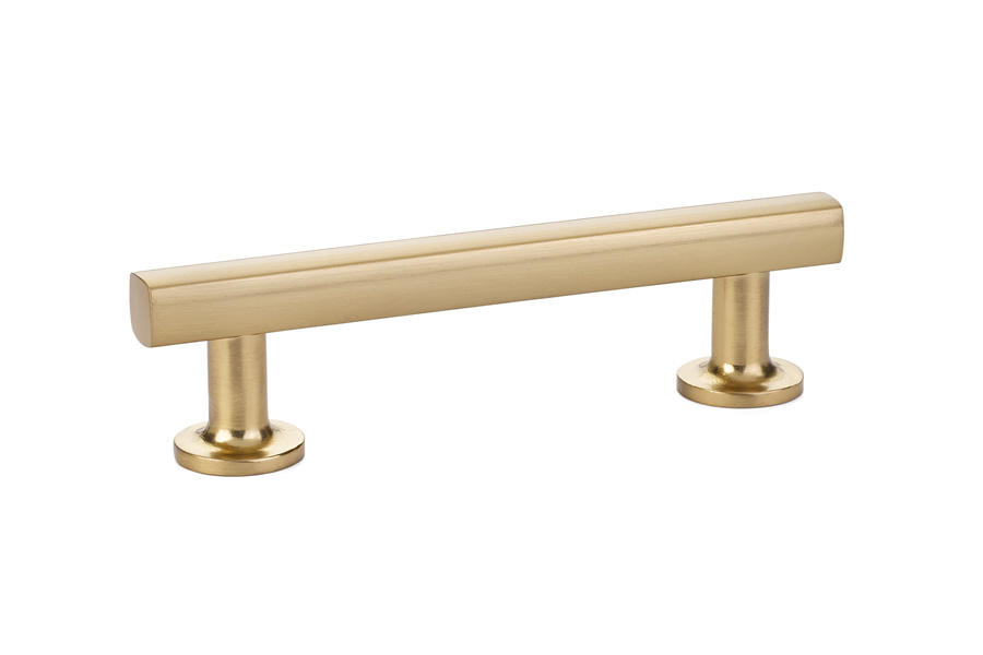 Emtek 86454US4 Freestone Pull, Cabinet, 4" C-C - Satin Brass