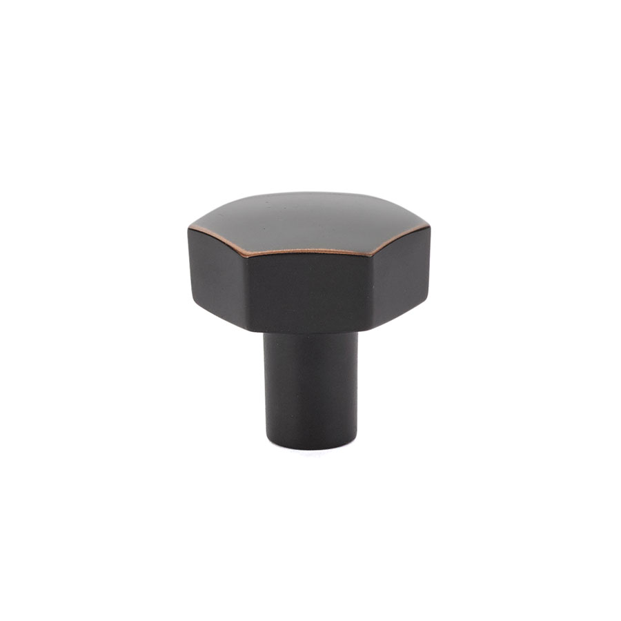 Emtek 86457US10B Mod Hex Knob, Cabinet, 1-1/8" - Oil Rubbed Bronze