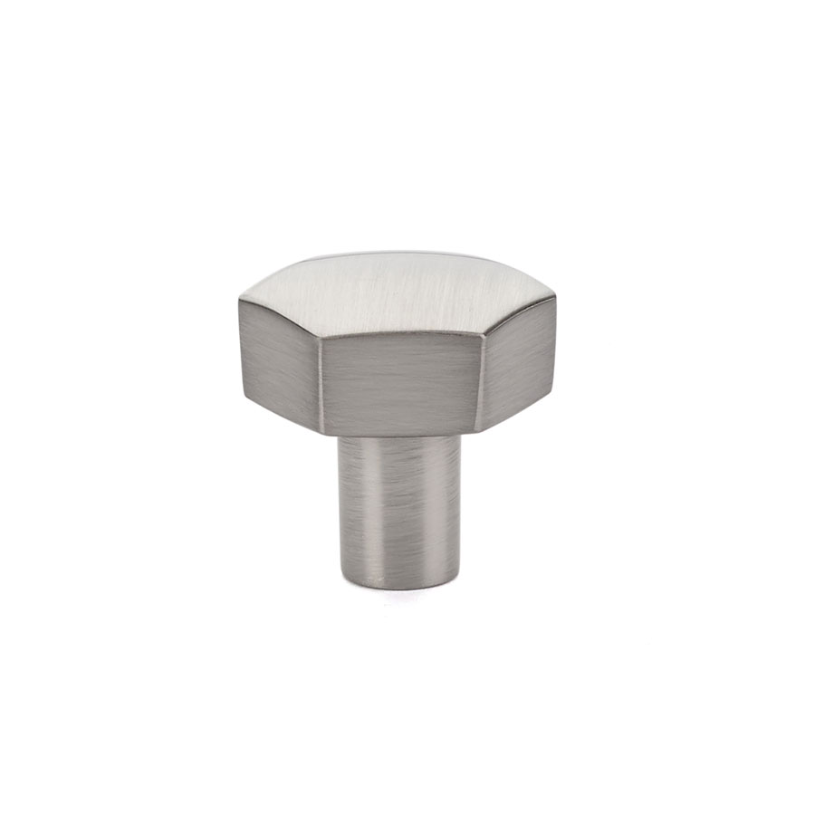 Emtek 86457US15 Mod Hex Knob, Cabinet, 1-1/8" - Satin Nickel