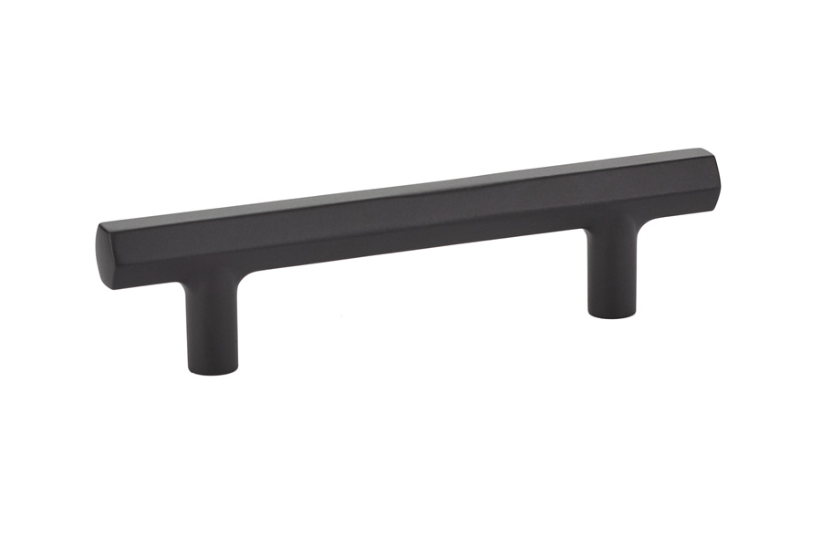 Emtek 86462US19 Mod Hex Pull, Cabinet, 8" C-C - Flat Black