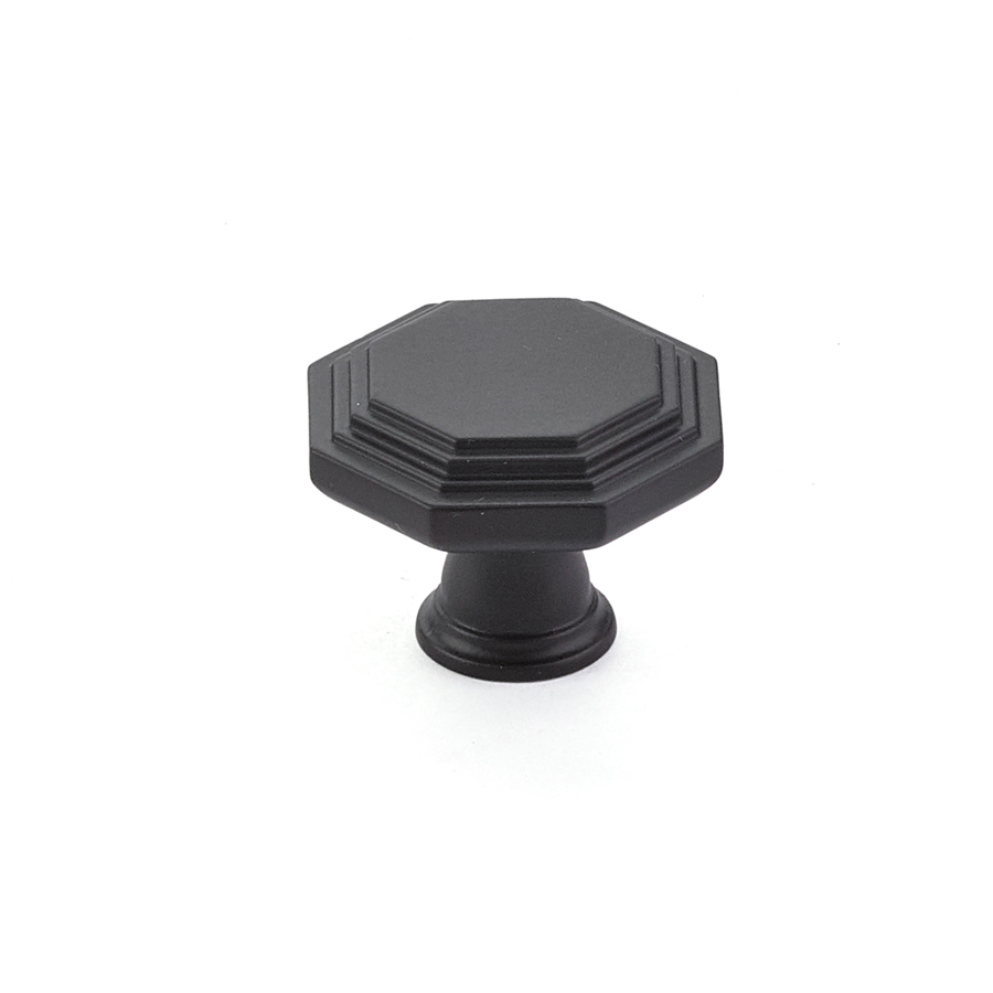 Emtek 86465US19 Midvale Knob, Cabinet, 1-1/4" - Flat Black