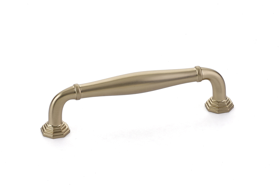 Emtek 86471US4 Blythe Pull, 3-1/2" C-C - Satin Brass