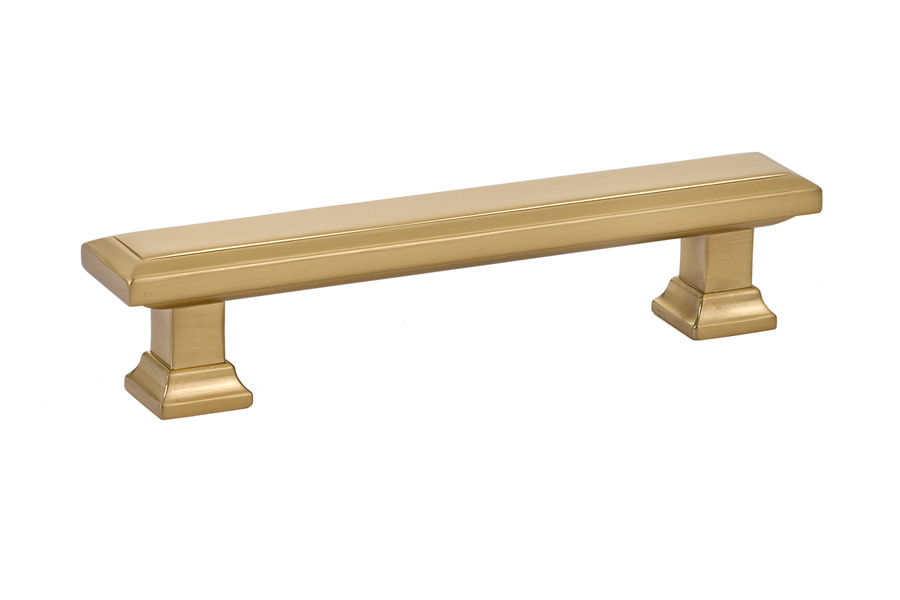 Emtek 86493US4 Geometric Rectangular Pull, 12" - Satin Brass