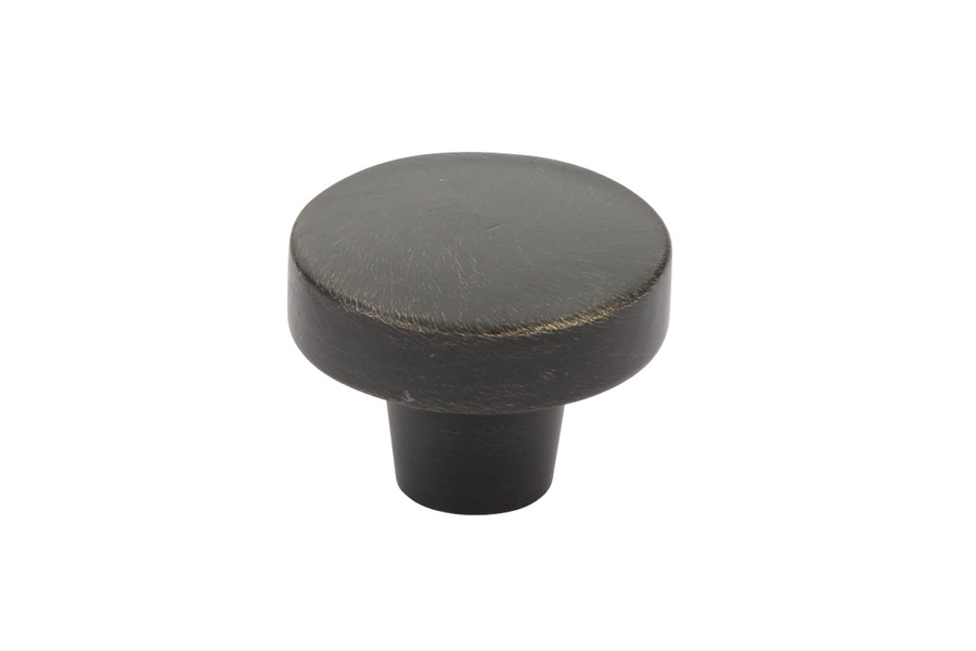 Emtek 86660MB Rustic Modern Round Knob, 1-3/8" - Medium Bronze Patina