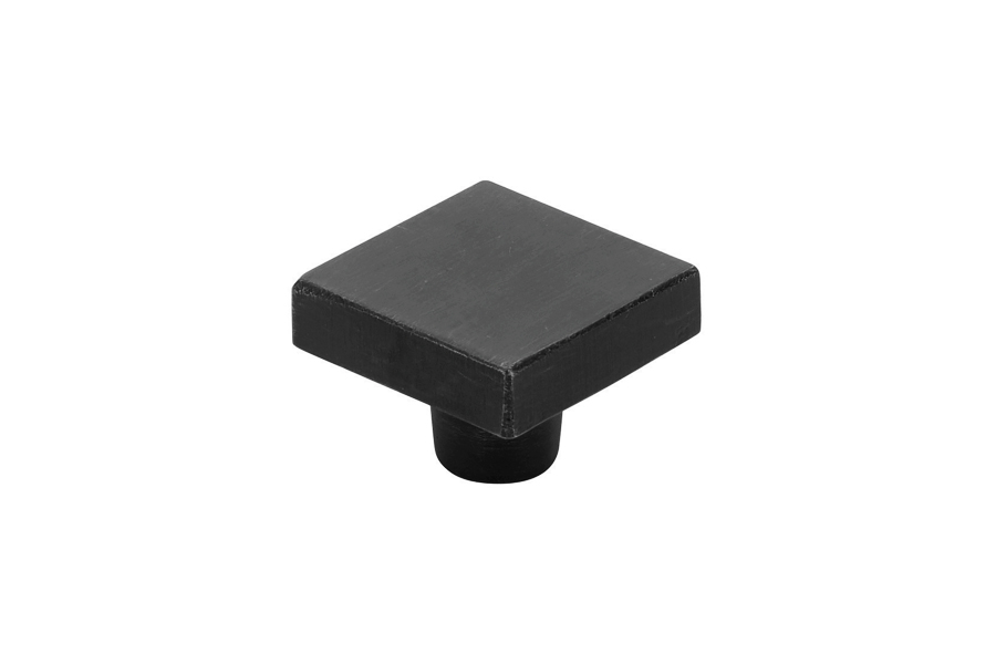 Emtek 86662FB Rustic Modern Square Knob, 1-1/4" - Flat Black Bronze Patina