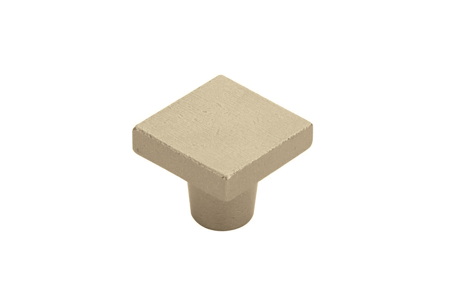 Emtek 86662TWB Rustic Modern Square Knob, 1-1/4" - Tumbled White Bronze