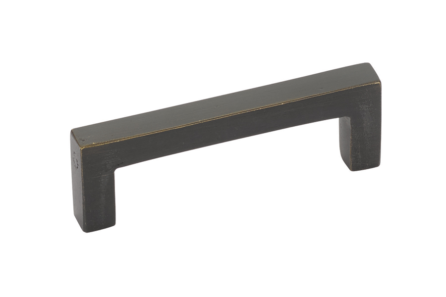 Emtek 86668FB Rustic Modern Cabinet Pull, 4" C-C - Flat Black Bronze Patina