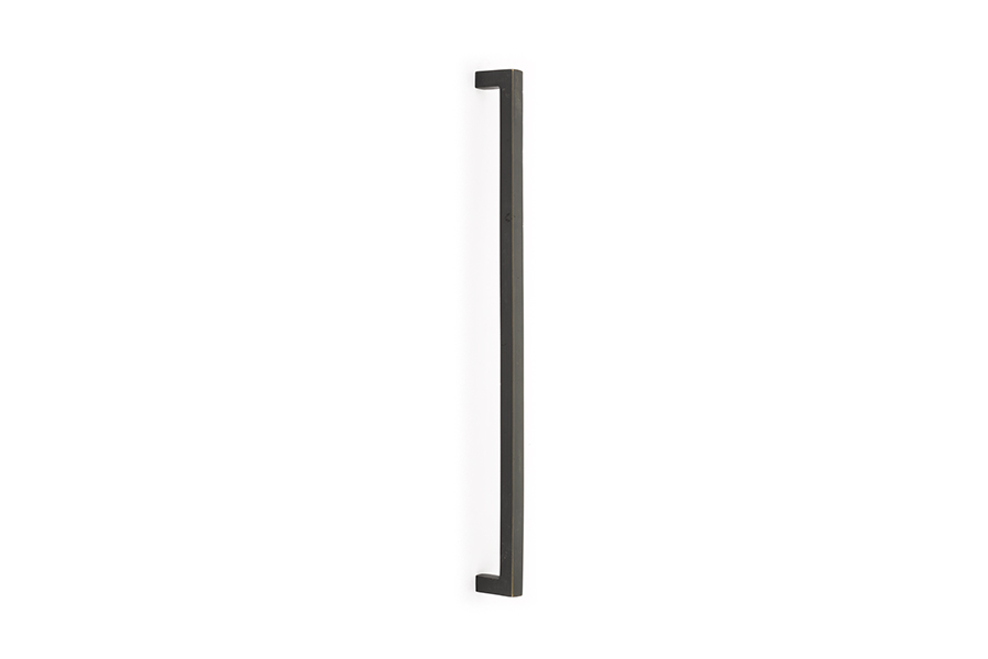 Emtek 86674FB Rustic Modern Appliance Pull, 12" C-C - Flat Black Bronze Patina