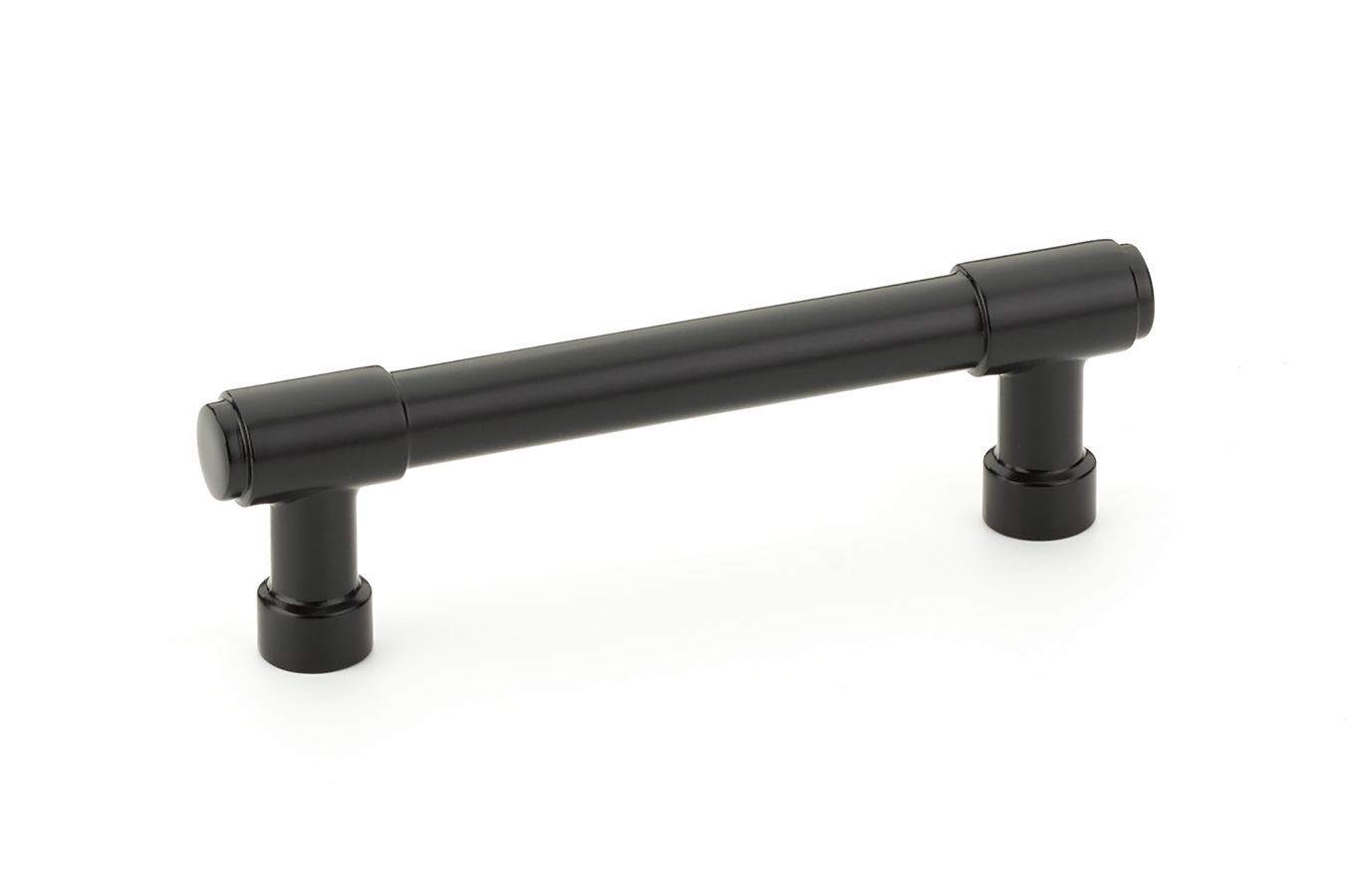 Emtek 86686US19 Industrial Modern Jasper Cabinet Pull, 3-1/2" C-C - Flat Black