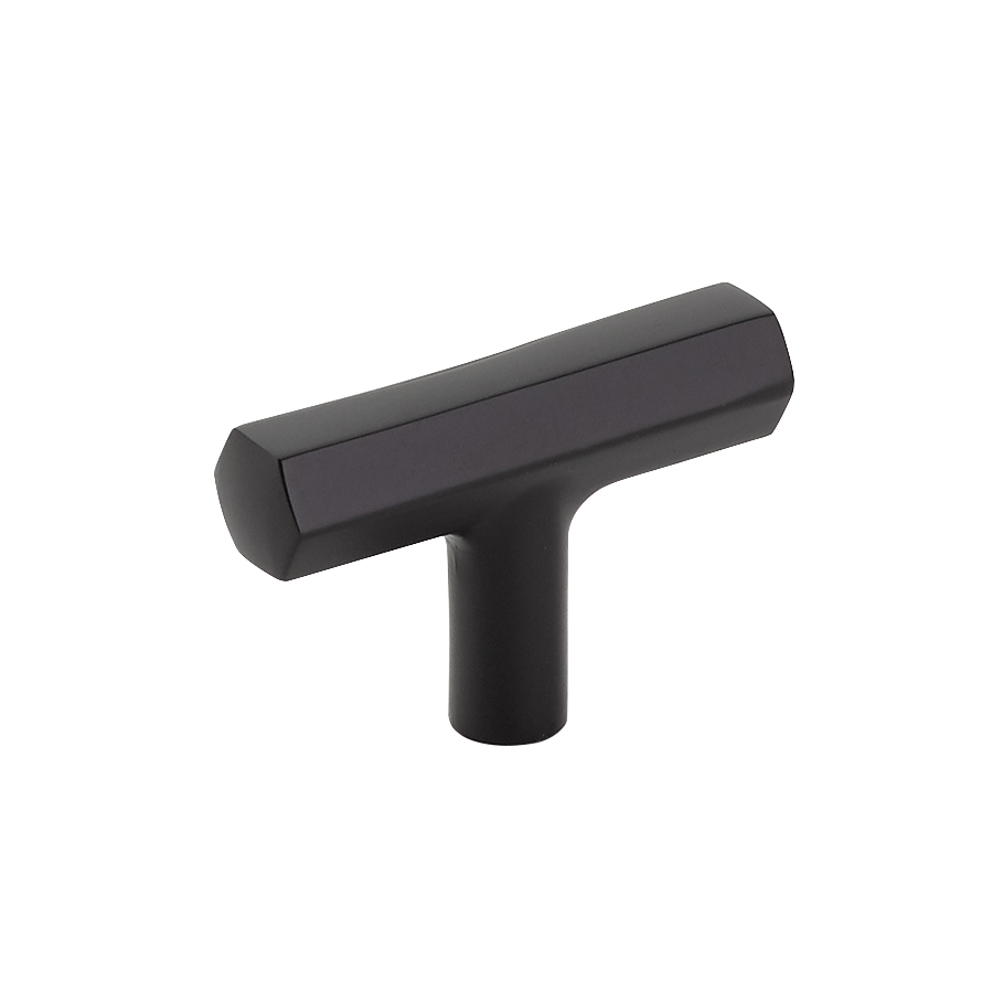 Emtek 86728US19 Mod Hex T-Knob 2" - Flat Black