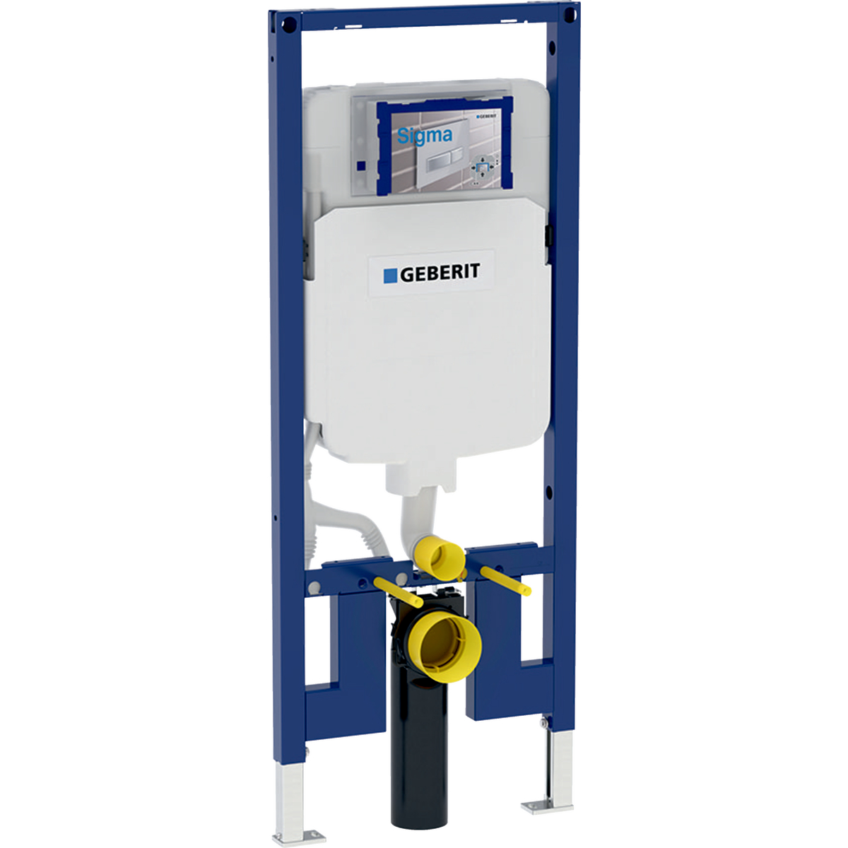Geberit 111.597.00.1 Duofix Element for Wall-Hung WC, 120 Cm, with Sigma Concealed Cistern 8 Cm, for Wood Frame Wall, 4.8 / 3 Liters