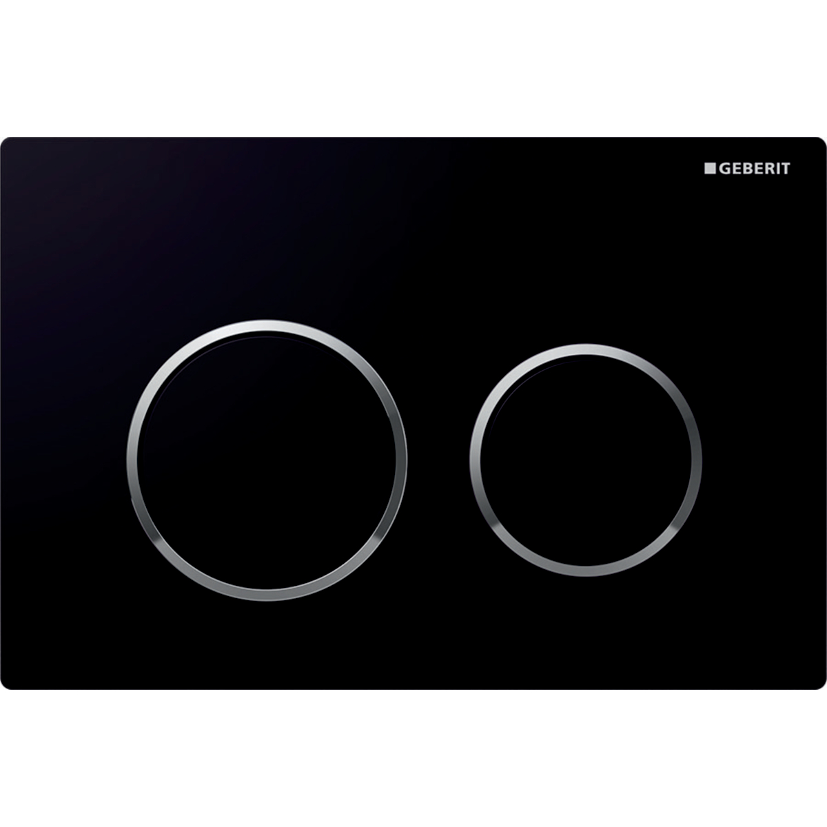 Geberit 115.085.KM.1 Actuator Plate Omega20 for Dual Flus - Black / Bright Chrome / Black
