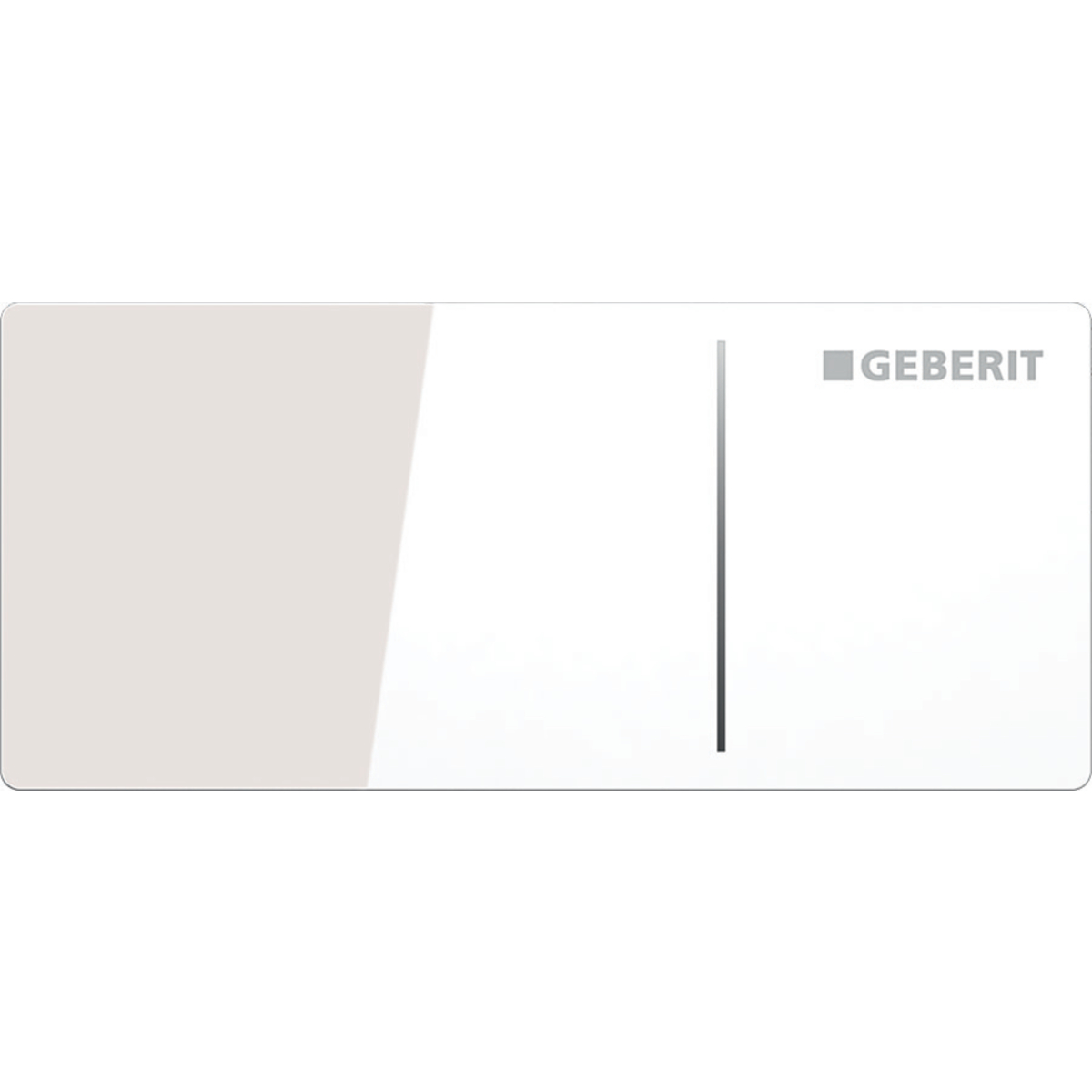 Geberit 115.630.SI.1 Remote Flush Actuation Type 70 for Dual Flush, for Sigma Concealed Cistern 12 Cm - White Glass