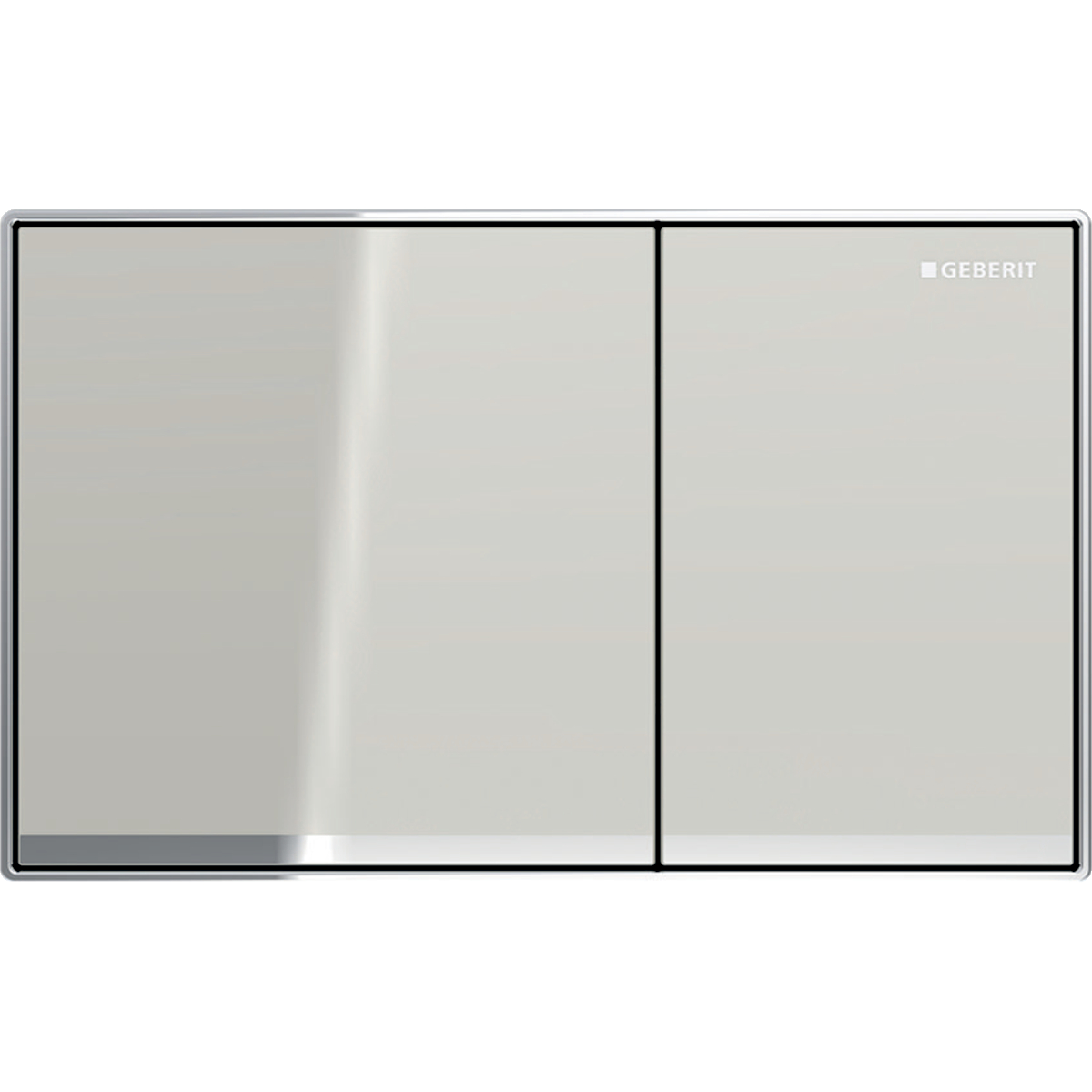 Geberit 115.640.JL.1 Actuator Plate Sigma60 for Dual Flush, Surface-Even: Sand Grey, Mirrored - Bright Chrome-Plated