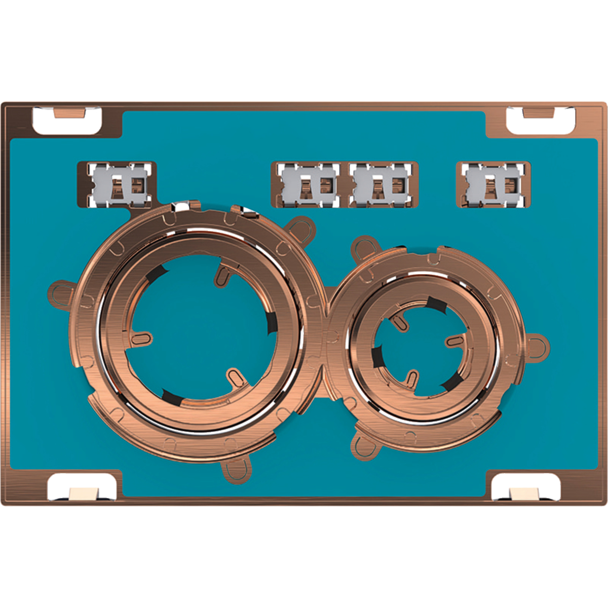 Geberit 115.650.00.1 Actuator Plate Sigma21 for Dual Flush, Metal Colour Red Gold - Red Gold / Customised