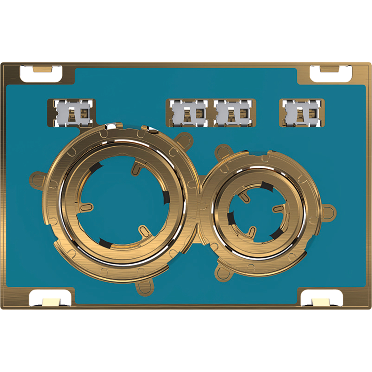 Geberit 115.652.00.1 Actuator Plate Sigma21 for Dual Flush, Metal Colour Brass - Brass / Customised