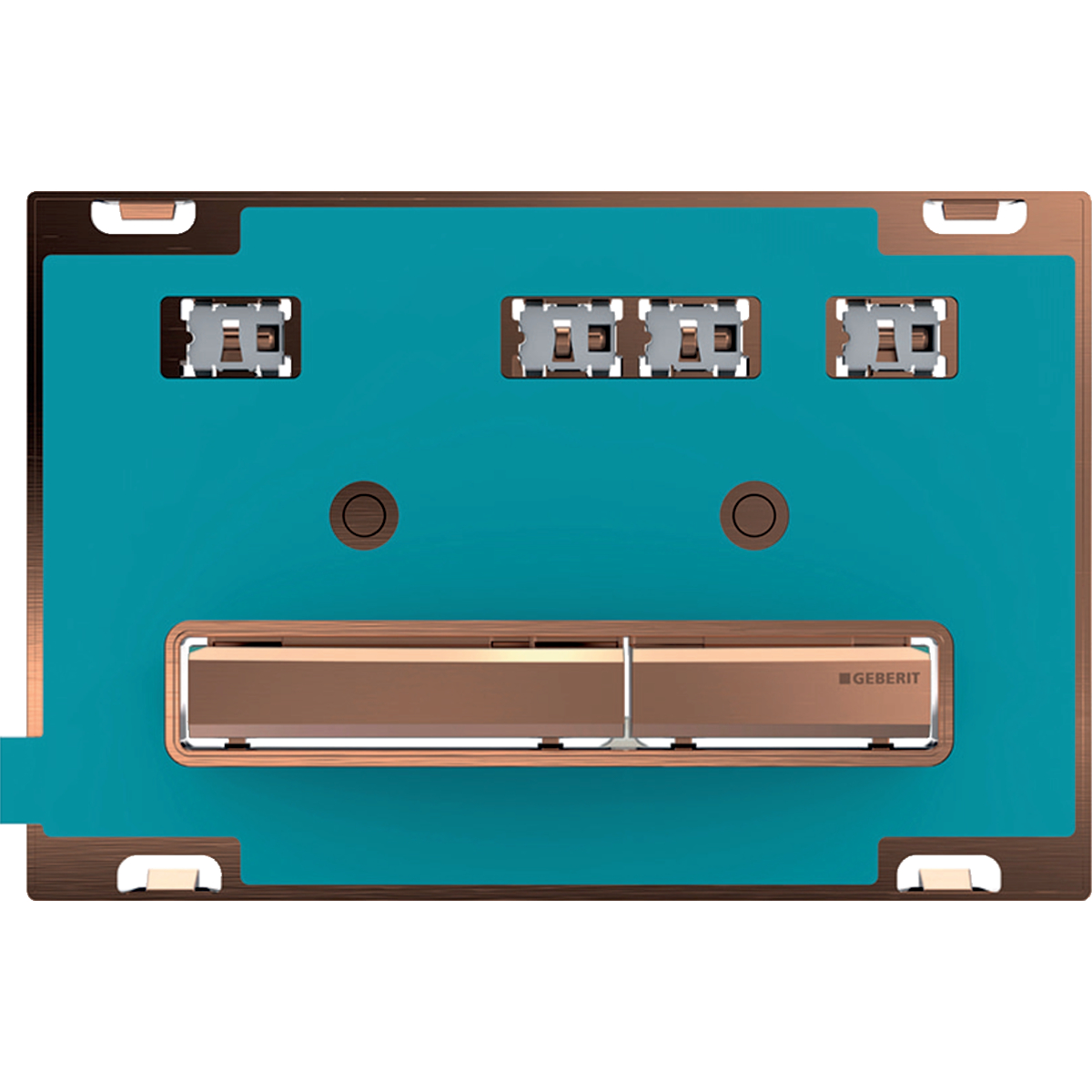 Geberit 115.670.00.2 Actuator Plate Sigma50 for Dual Flush, Metal Colour Red Gold - Base Plate and Buttons: Red Gold/Cover Plate: Customised