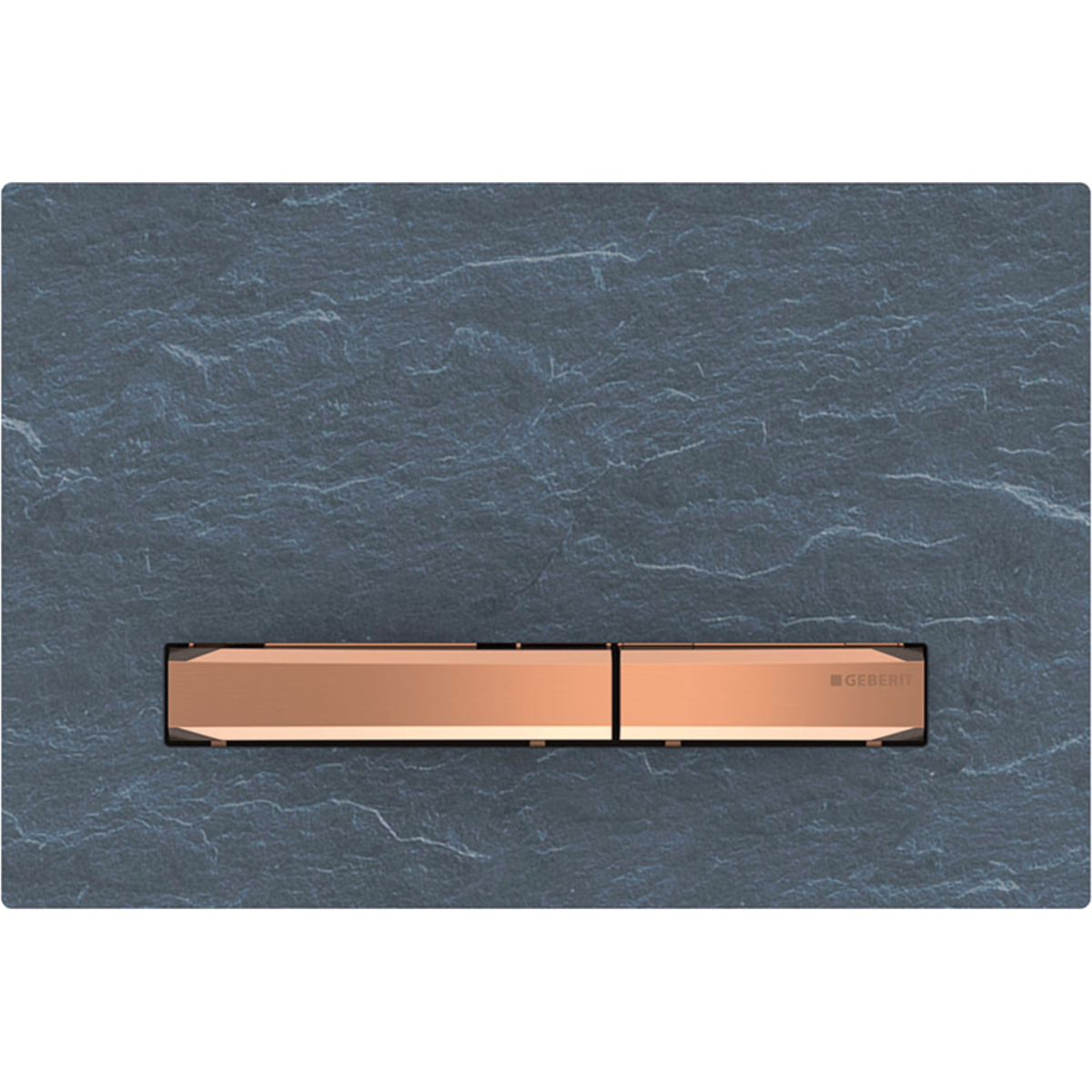 Geberit 115.670.JM.2 Actuator Plate Sigma50 for Dual Flush, Metal Colour Red Gold - Base Plate and Buttons: Red Gold/Cover Plate: Mustang Slate
