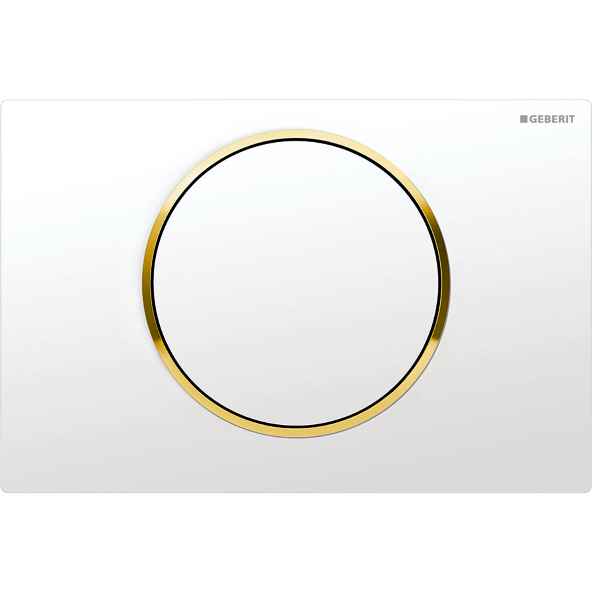 Geberit 115.758.KK.5 Actuator Plate Sigma10 for Stop-and-Go Flush - White / Gold-Plated / White