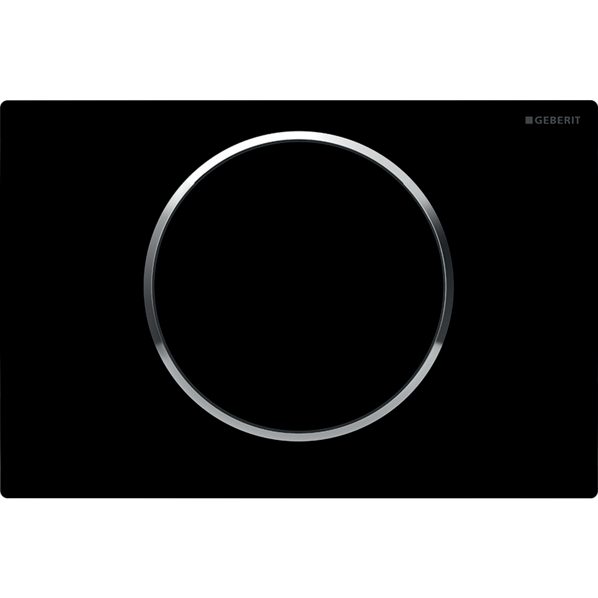 Geberit 115.758.KM.5 Actuator Plate Sigma10 for Stop-and-Go Flush - Black / Bright Chrome / Black