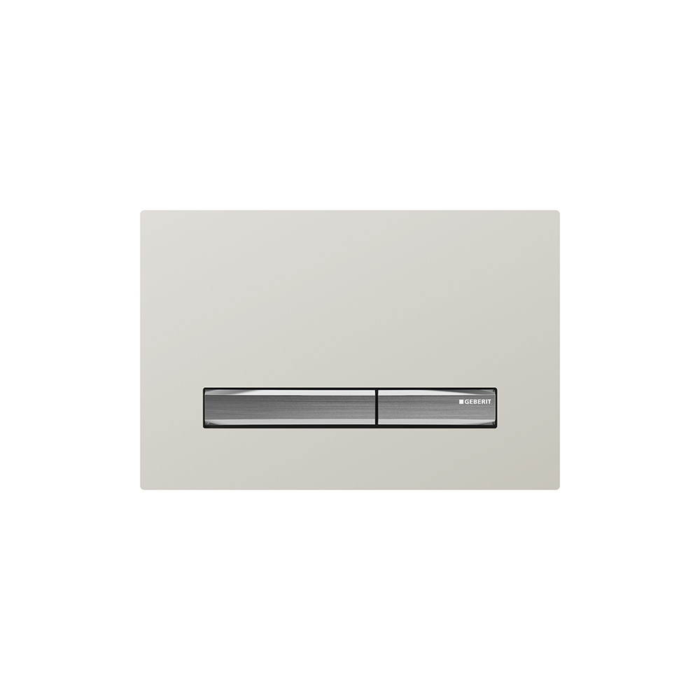 Geberit 115.788.JL.2 Actuator Plate Sigma50 For Dual Flush, Metal Colour Chrome - Plated - Chrome-Plated, Sand Grey