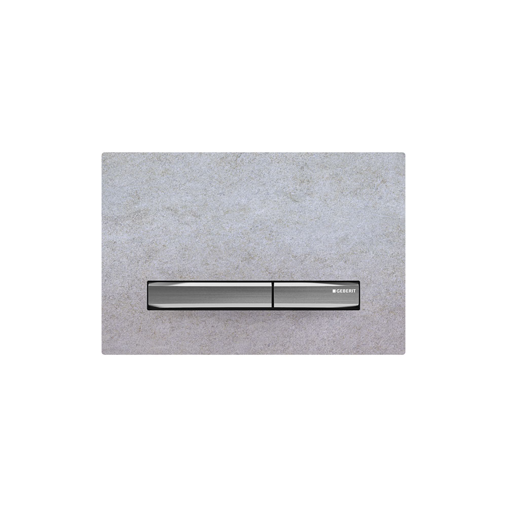 Geberit 115.788.JV.2 Actuator Plate Sigma50 For Dual Flush, Metal Colour Chrome-Plated - Chrome-Plated, Concrete Look