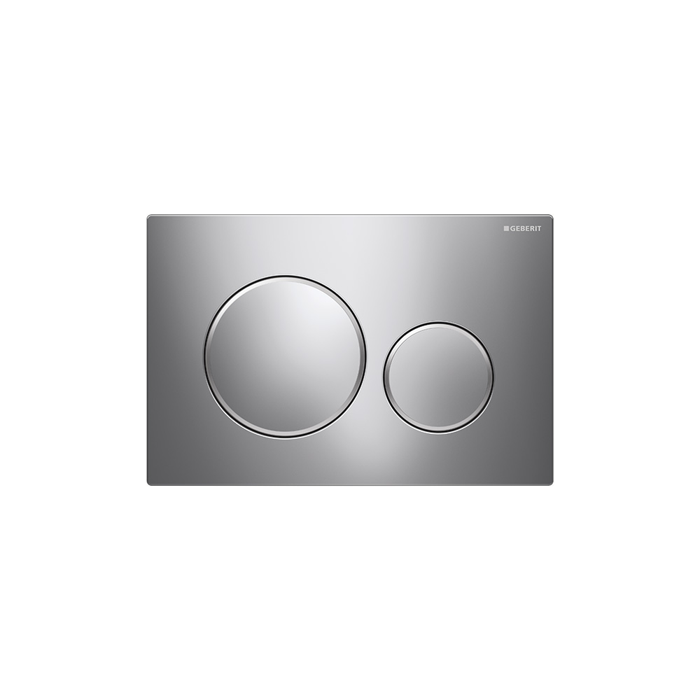 Geberit 115.882.KH.1 Actuator Plate Sigma20 For Dual Flush - Bright Chrome / Matt Chrome / Bright Chrome