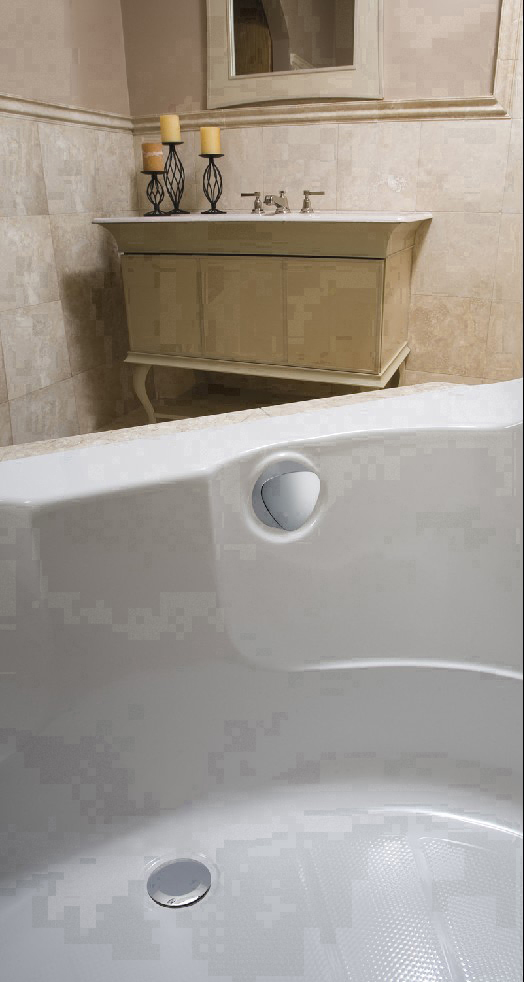 Geberit 150.156.21.1 Bathtub Drain with TurnControl Handle Actuation, Rough-in Unit 17-24" PP with Ready-to-Fit-Set Trim Kit - Bright Chrome-Plated - Click Image to Close