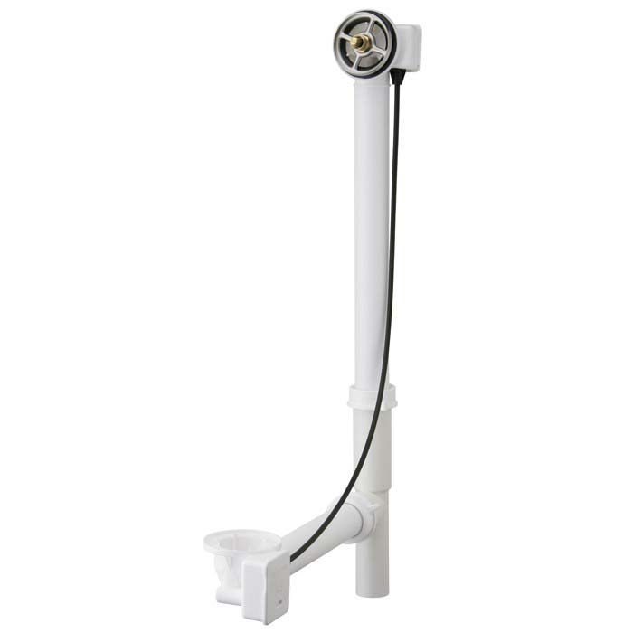 Geberit 151.518.00.1 Bathtub Drain with TurnControl Handle Actuation, Rough-in Unit Remote Control 17-24" PP