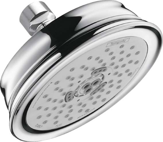 Hansgrohe 04070000 Croma 100 Classic Showerhead 3-Jet, 2.5 GPM in Chrome - Click Image to Close