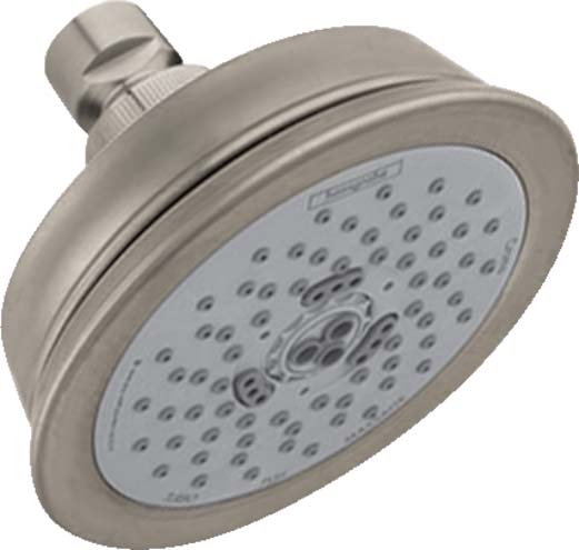 Hansgrohe 04070820 Croma 100 Classic Showerhead 3-Jet, 2.5 GPM in Brushed Nickel - Click Image to Close