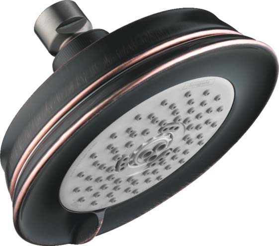 Hansgrohe 04070920 Croma 100 Classic Showerhead 3-Jet, 2.5 GPM in Rubbed Bronze - Click Image to Close