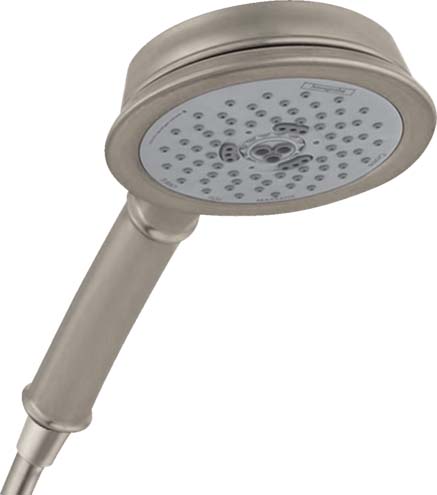 Hansgrohe 04072820 Croma 100 Classic Handshower 3-Jet, 2.5 GPM in Brushed Nickel - Click Image to Close