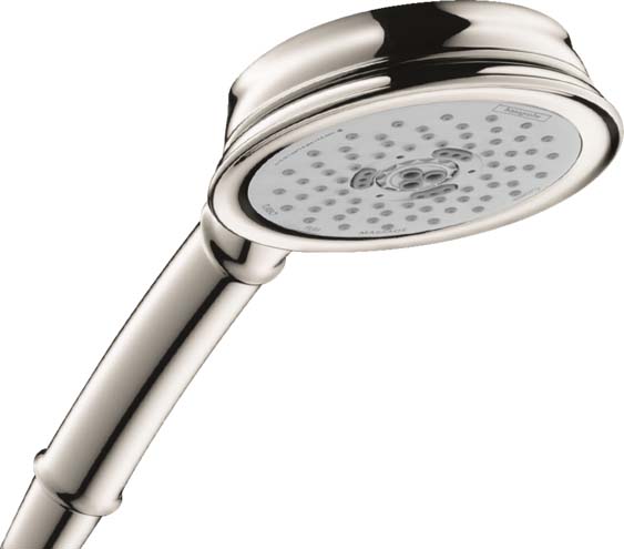 Hansgrohe 04072830 Croma 100 Classic Handshower 3-Jet, 2.5 GPM in Polished Nickel - Click Image to Close