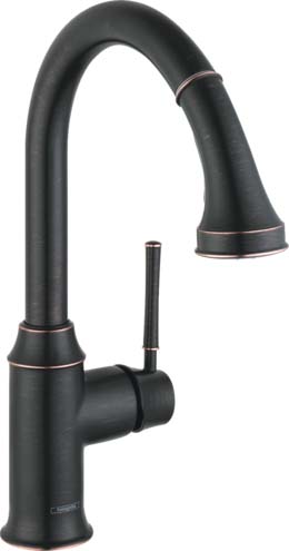 Hansgrohe 04215920 Talis C HighArc Kitchen Faucet, 2-Spray Pull-Down, 1.75 GPM in Rubbed Bronze - Click Image to Close