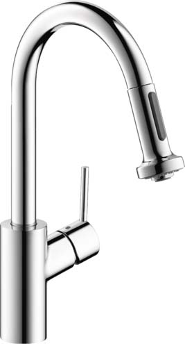Hansgrohe 04286000 Talis S² Prep Kitchen Faucet, 2-Spray Pull-Down, 1.75 GPM in Chrome - Click Image to Close