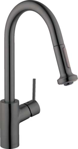 Hansgrohe 04310341 Talis S² HighArc Kitchen Faucet, 2-Spray Pull-Down, 1.5 GPM in Brushed Black Chrome